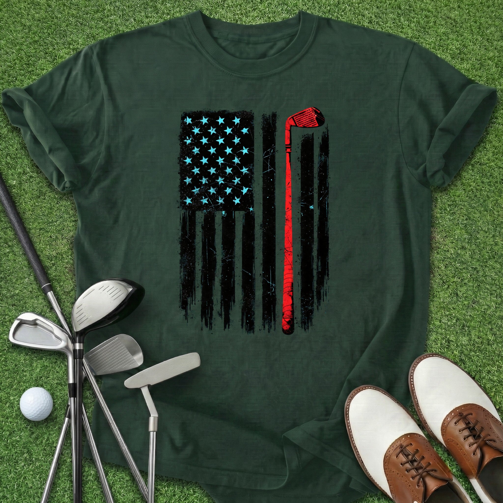 USA Golf Flag T-Shirt