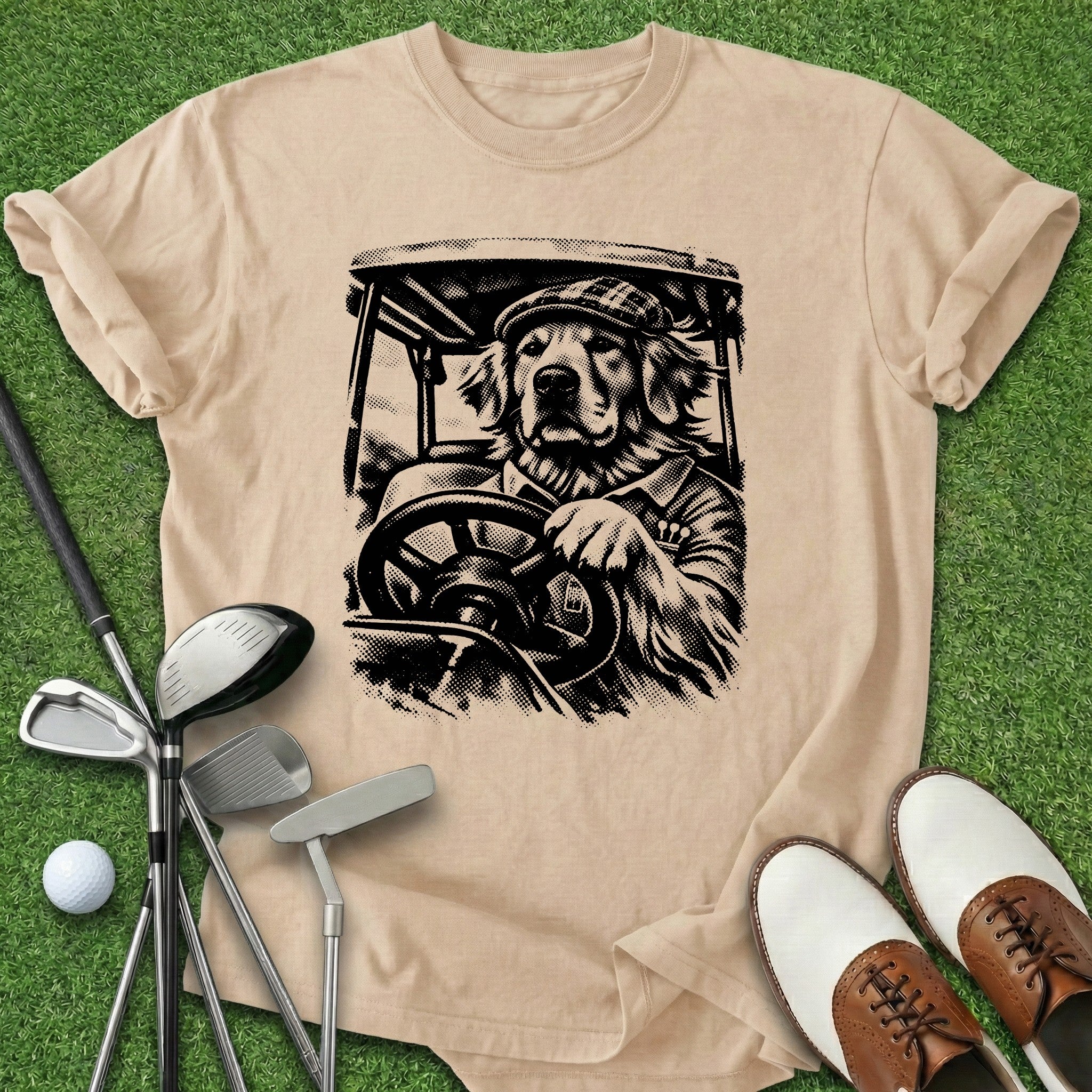 Golfing Dog T-Shirt
