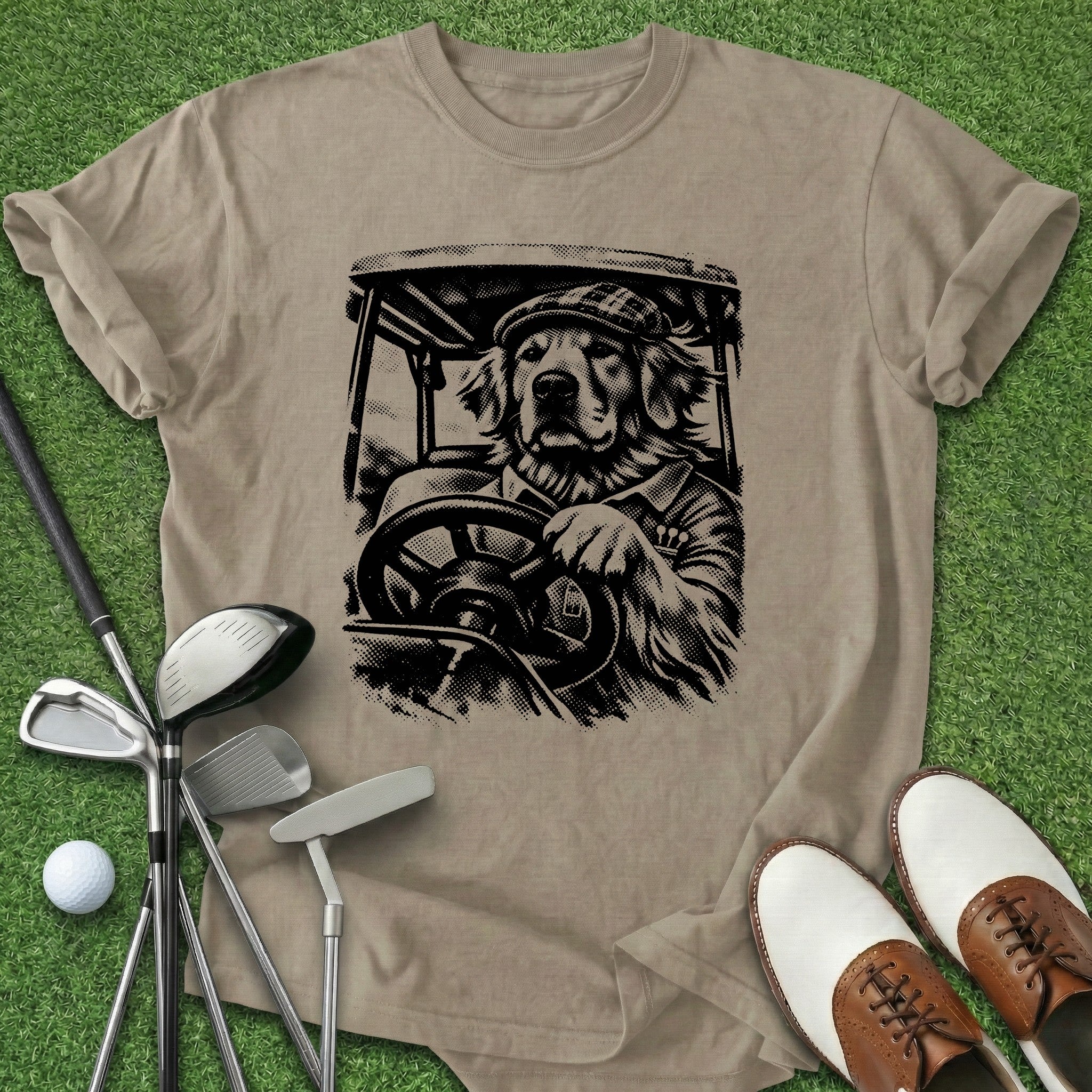 Golfing Dog T-Shirt