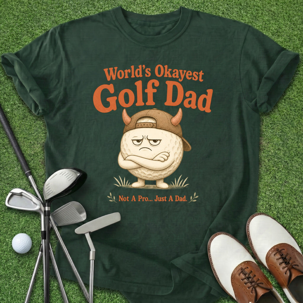Worlds Okayest Golf Dad T-Shirt