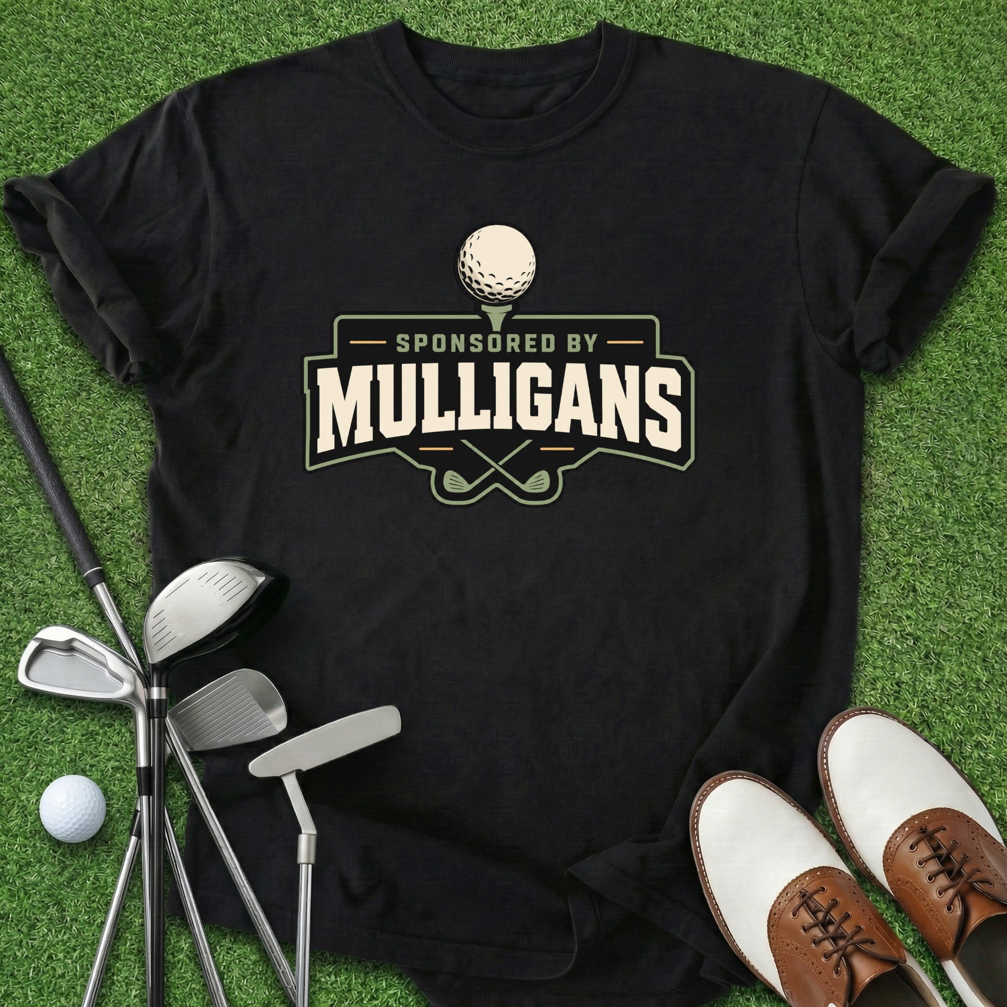 Sponsored By Mulligans T-Shirt